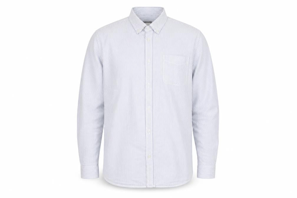 Mens UK Size L River Island Blue  Button-Up Long Sleeve Casual Shirt