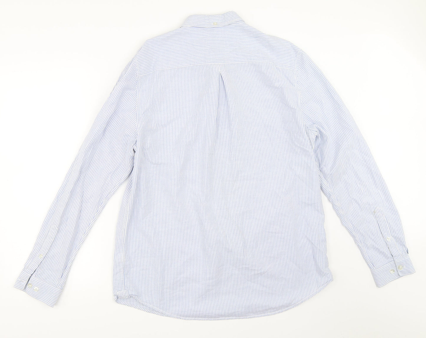 River Island Mens Blue Striped   Button-Up Size L