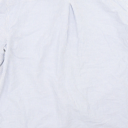 River Island Mens Blue Striped   Button-Up Size L