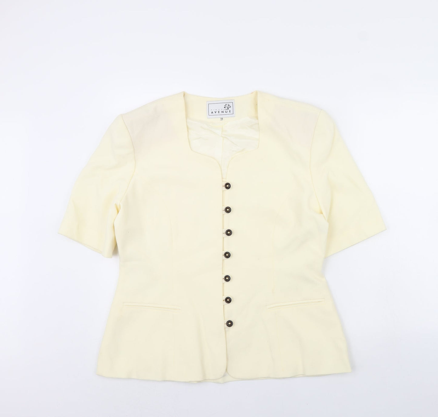 Avenue Womens Ivory   Jacket  Size 16  - Shoulder Pads