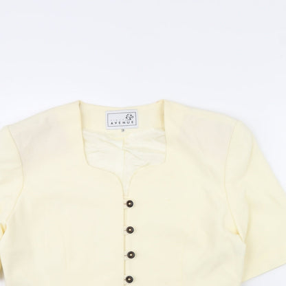 Avenue Womens Ivory   Jacket  Size 16  - Shoulder Pads