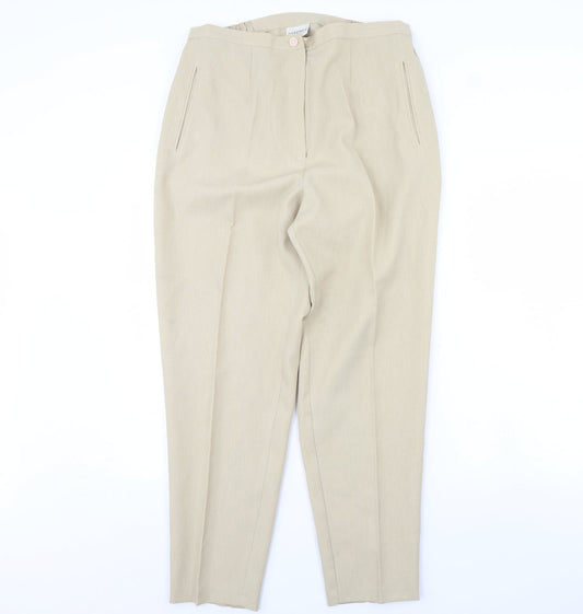 essence Womens Beige   Dress Pants Trousers Size 16 L29 in