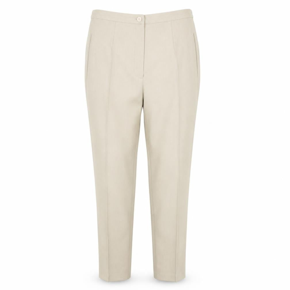 Womens UK Size 16 essence Regular Fit Dress Pants Beige Trousers
