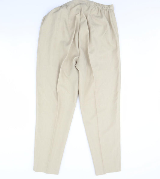 essence Womens Beige   Dress Pants Trousers Size 16 L29 in