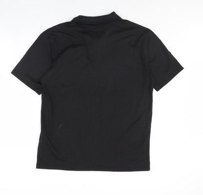 Womens UK Size XL Slazenger Black Basic Polo