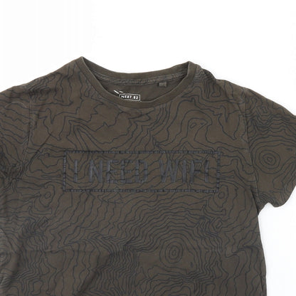 NEXT Boys Green   Basic T-Shirt Size 11 Years  - I need WIFI