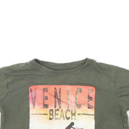 Primark Boys Green   Basic T-Shirt Size 3 Years  - Venice beach