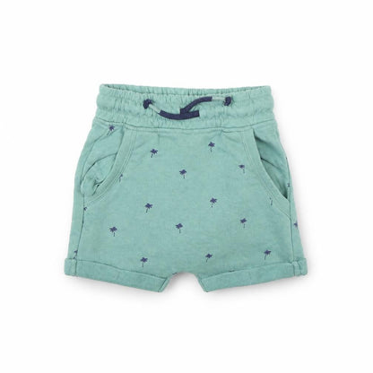 Front view of George Baby Green Floral Cropped Trousers, size 18, Months
