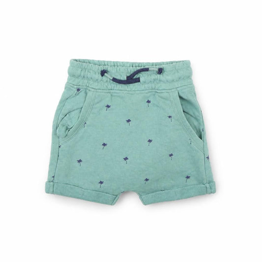 Front view of George Baby Green Floral Cropped Trousers, size 18, Months