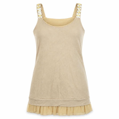 PussyCat Womens Beige   Basic Tank Size S