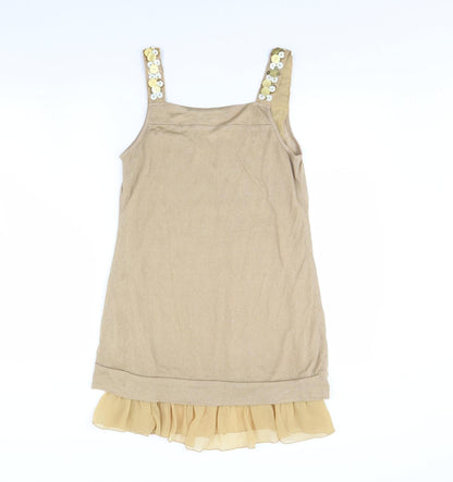 PussyCat Womens Beige   Basic Tank Size S