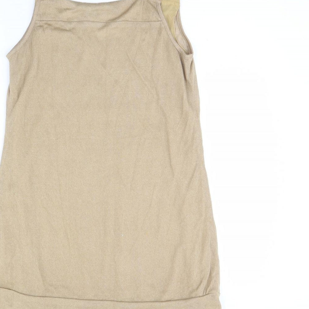 PussyCat Womens Beige   Basic Tank Size S