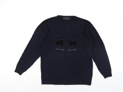 Allwyn Womens Blue   Pullover Jumper Size M