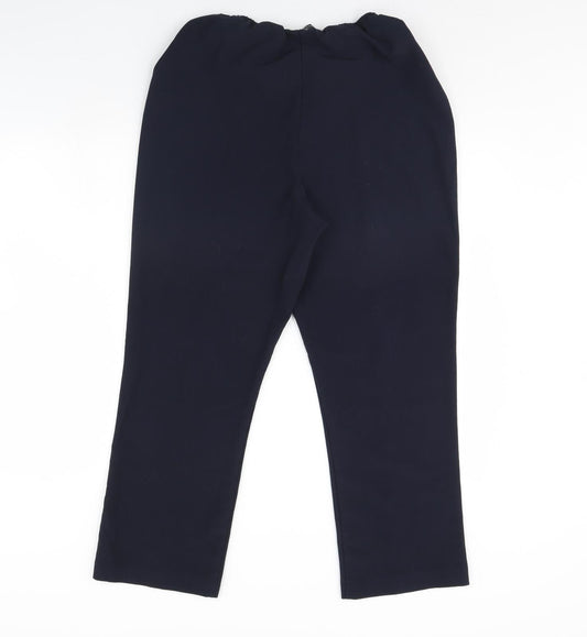 Womens UK Size 14 straight Leg Regular Fit  Blue Trousers