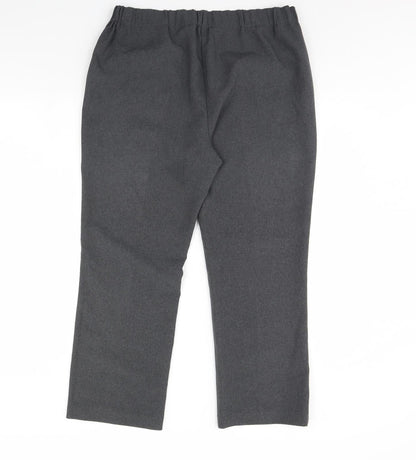 straight Leg Womens Grey   Dress Pants Trousers Size 14 L29 in