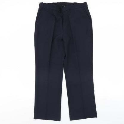 Womens UK Size 14 straight Leg Regular Fit Dress Pants Blue Trousers
