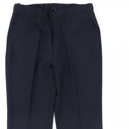 Womens UK Size 14 straight Leg Regular Fit Dress Pants Blue Trousers
