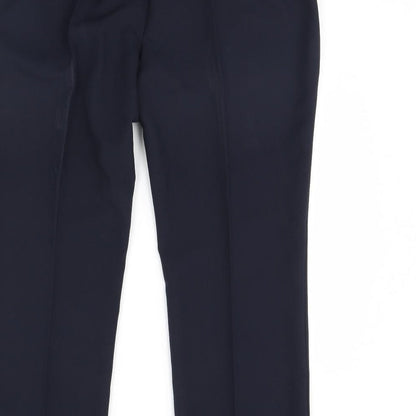 Womens UK Size 14 straight Leg Regular Fit Dress Pants Blue Trousers