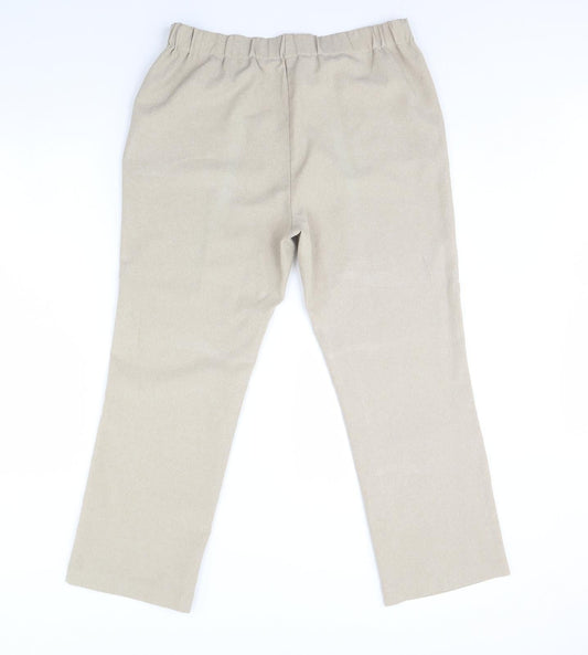 straight leg Womens Beige   Dress Pants Trousers Size 14 L29 in