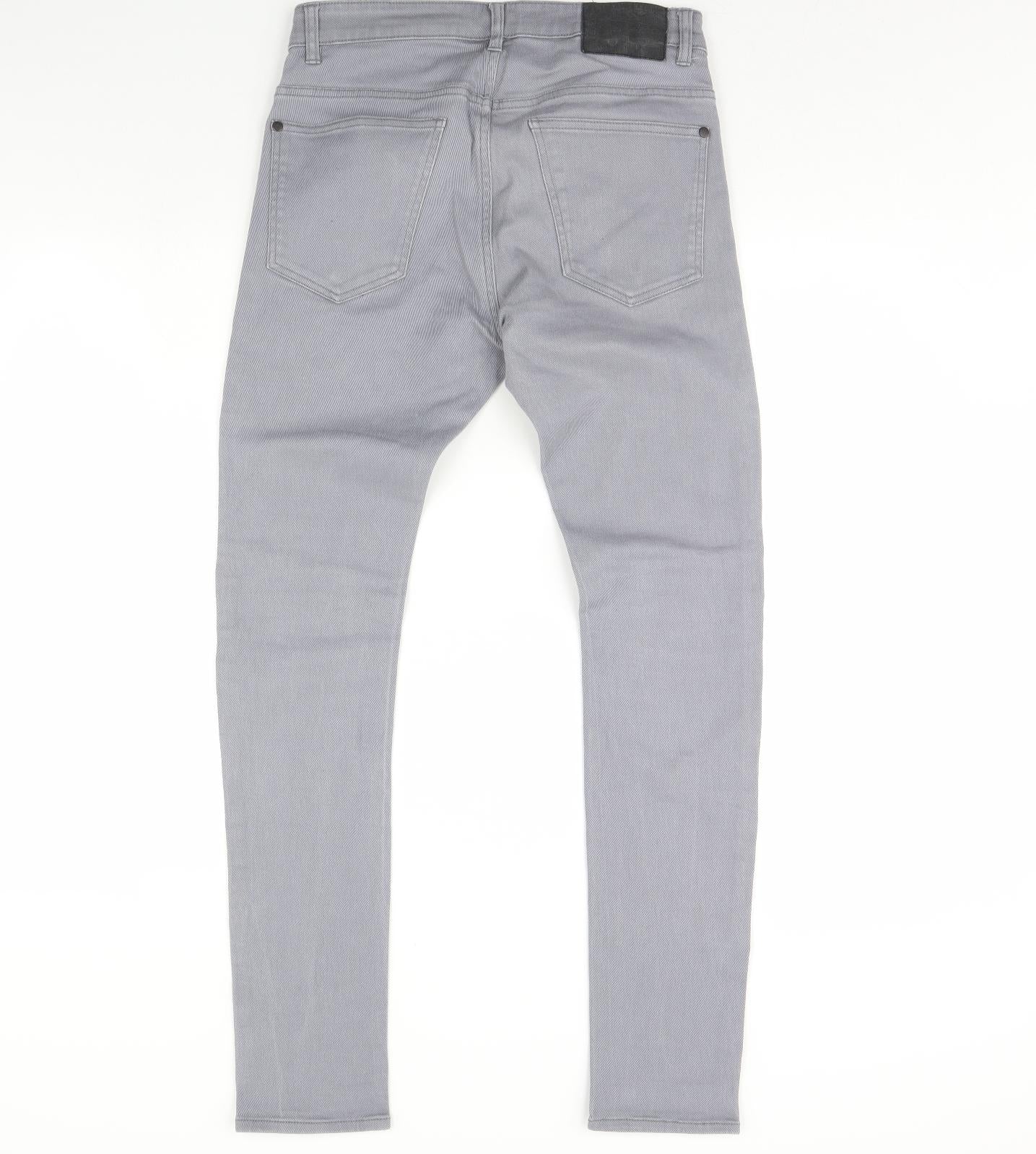 Preworn Womens Grey  Denim Skinny Jeans Size 32 in L30 in