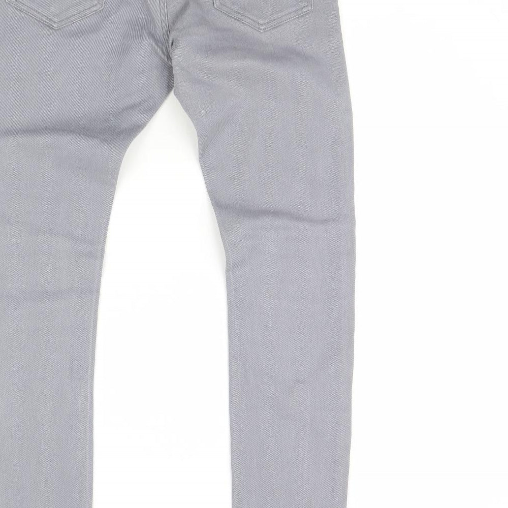 Preworn Womens Grey  Denim Skinny Jeans Size 32 in L30 in