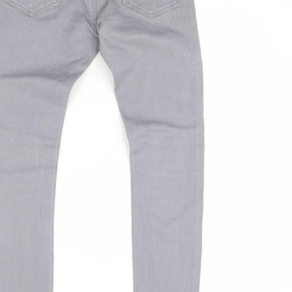 Preworn Womens Grey  Denim Skinny Jeans Size 32 in L30 in