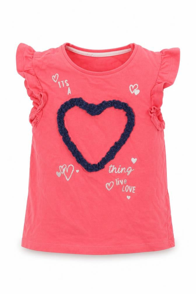 F&F Girls Pink   Basic Tank Size 18-24 Months  - Heart