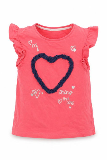 F&F Girls Pink   Basic Tank Size 18-24 Months  - Heart