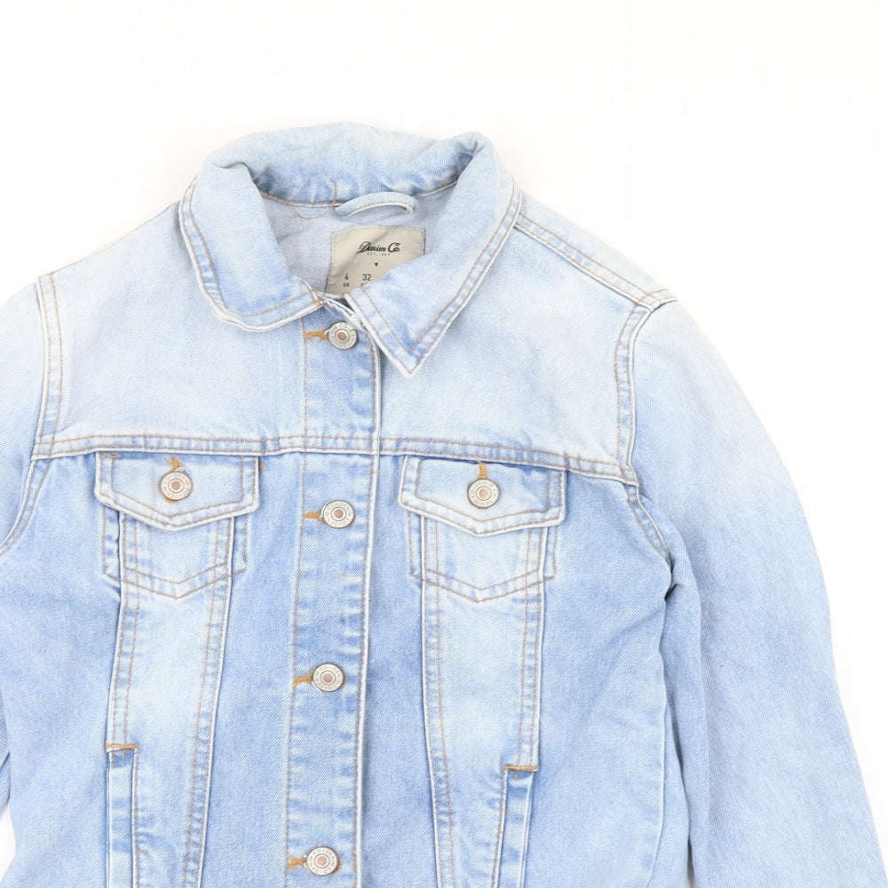 Denim & Co. Womens Blue  Denim Jacket  Size 4