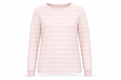 Ginger Lily Womens Pink Striped  Pullover Jumper Size L