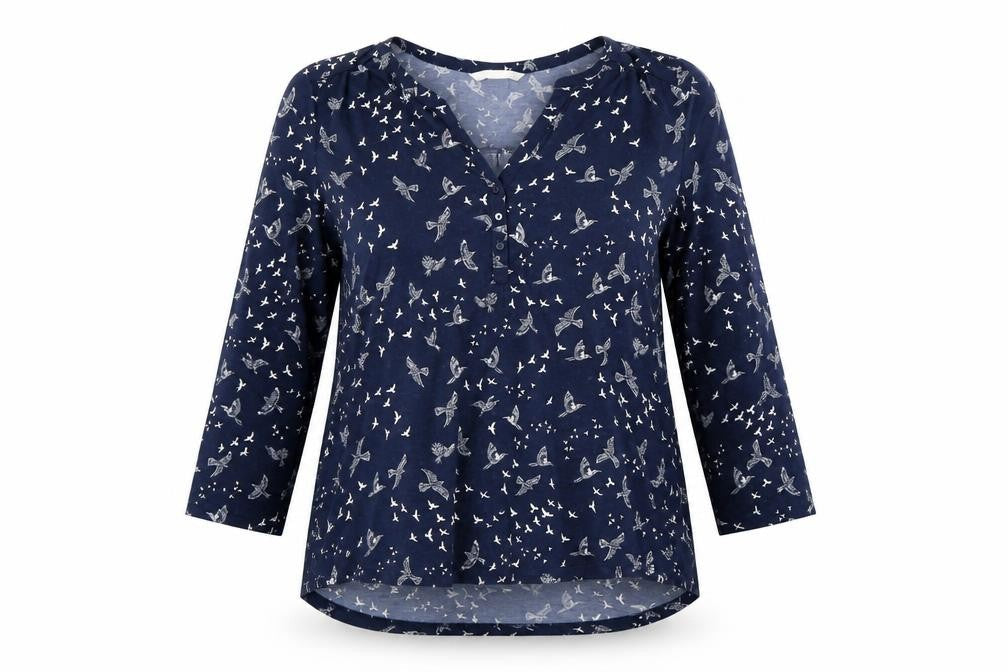 Womens UK Size 6 H&M Blue Basic Blouse