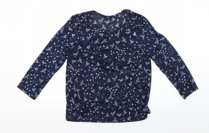 Womens UK Size 6 H&M Blue Basic Blouse