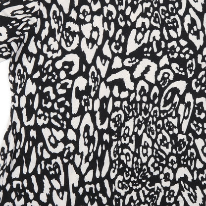 F&F Womens Black Geometric Knit Pullover Jumper Size 14