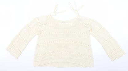 Womens UK Size XL Papaya Beige Pullover Jumper