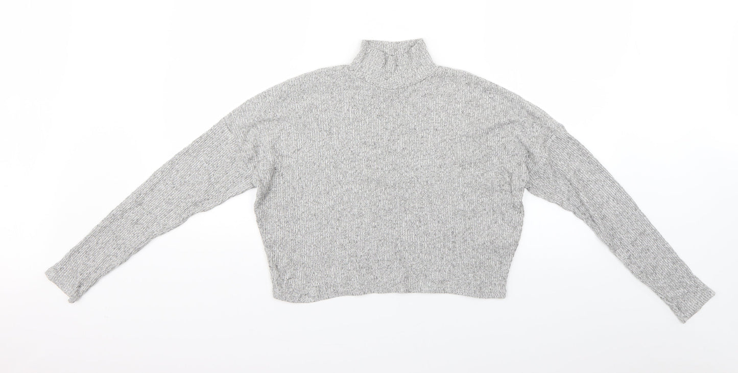 Womens UK Size 6 Topshop Grey Basic Blouse
