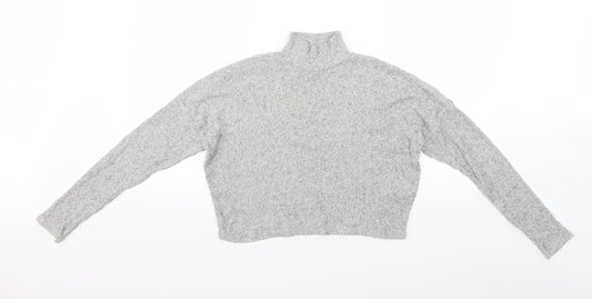 Womens UK Size 6 Topshop Grey Basic Blouse
