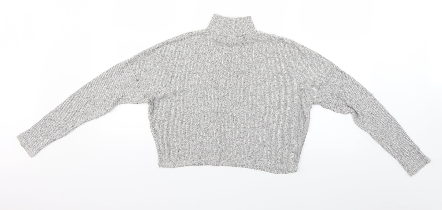Womens UK Size 6 Topshop Grey Basic Blouse