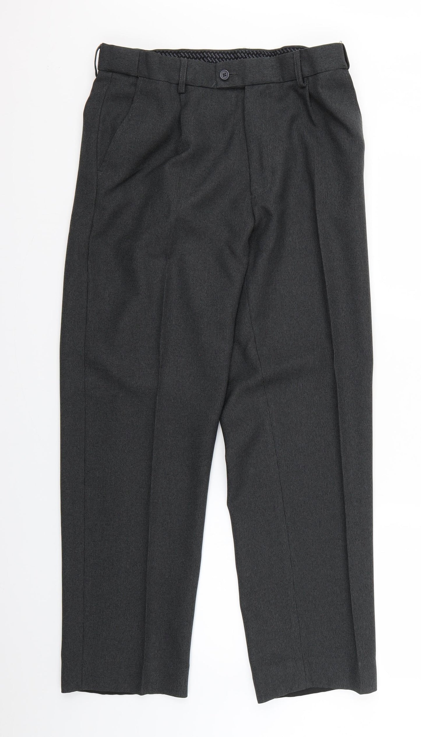 The Collection Mens Grey Geometric  Chino Trousers Size 32 L29 in