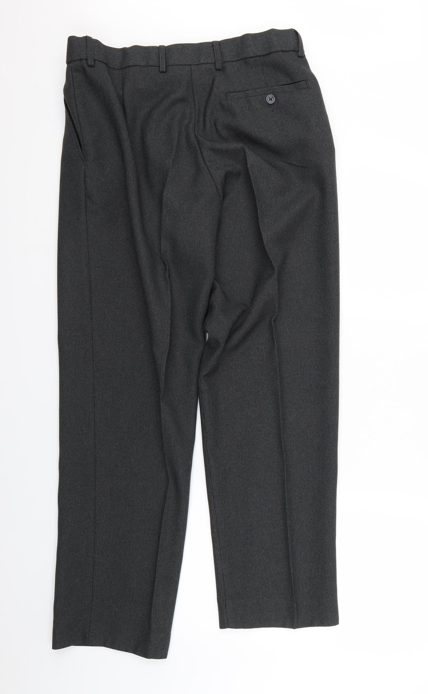 The Collection Mens Grey Geometric  Chino Trousers Size 32 L29 in