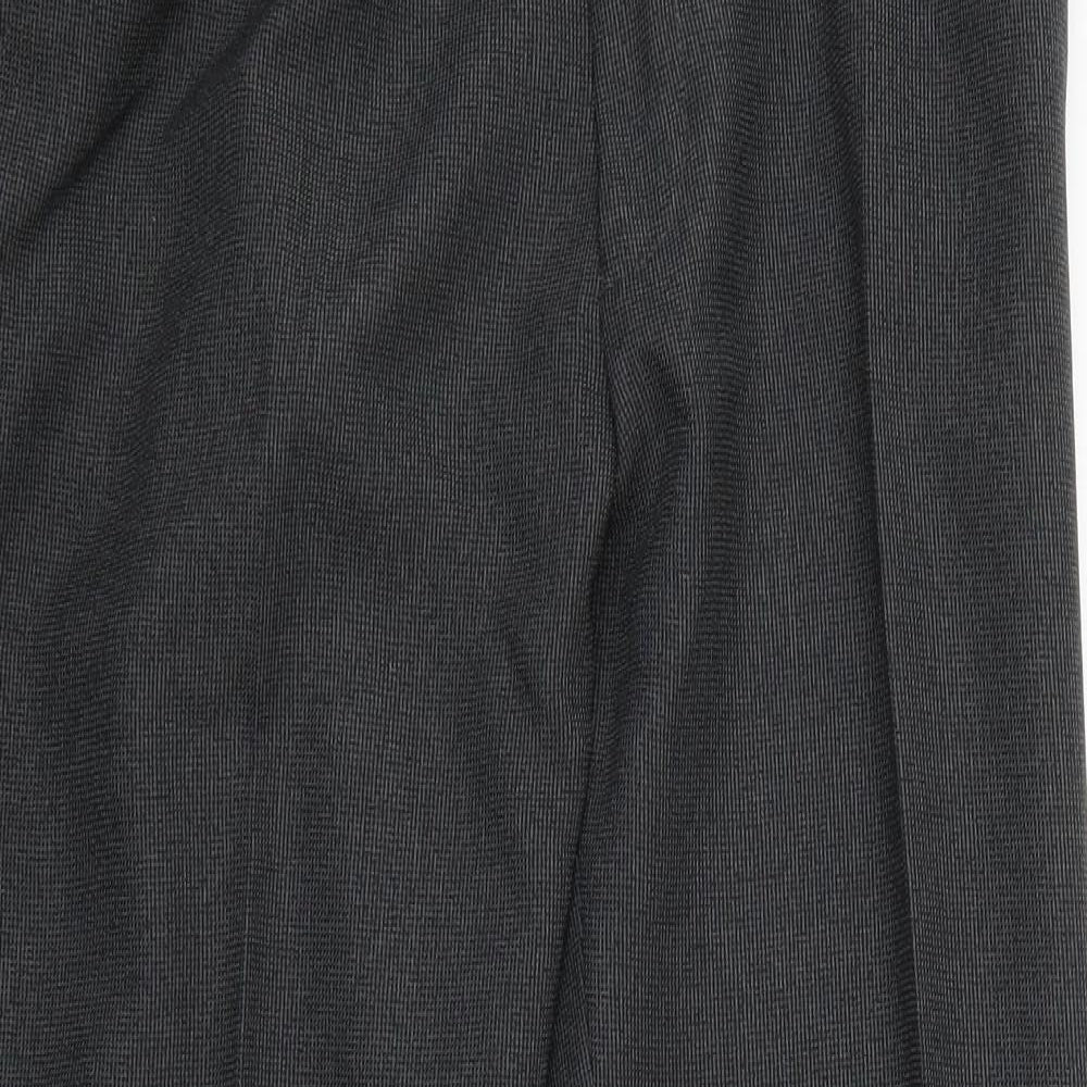 The Collection Mens Grey Geometric  Chino Trousers Size 32 L29 in