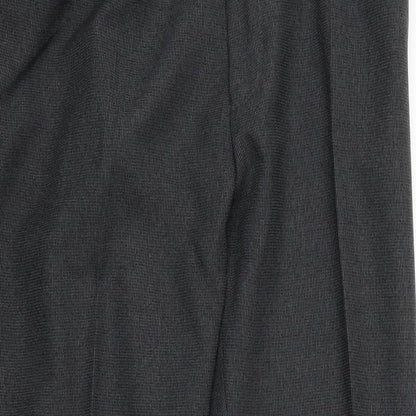 The Collection Mens Grey Geometric  Chino Trousers Size 32 L29 in