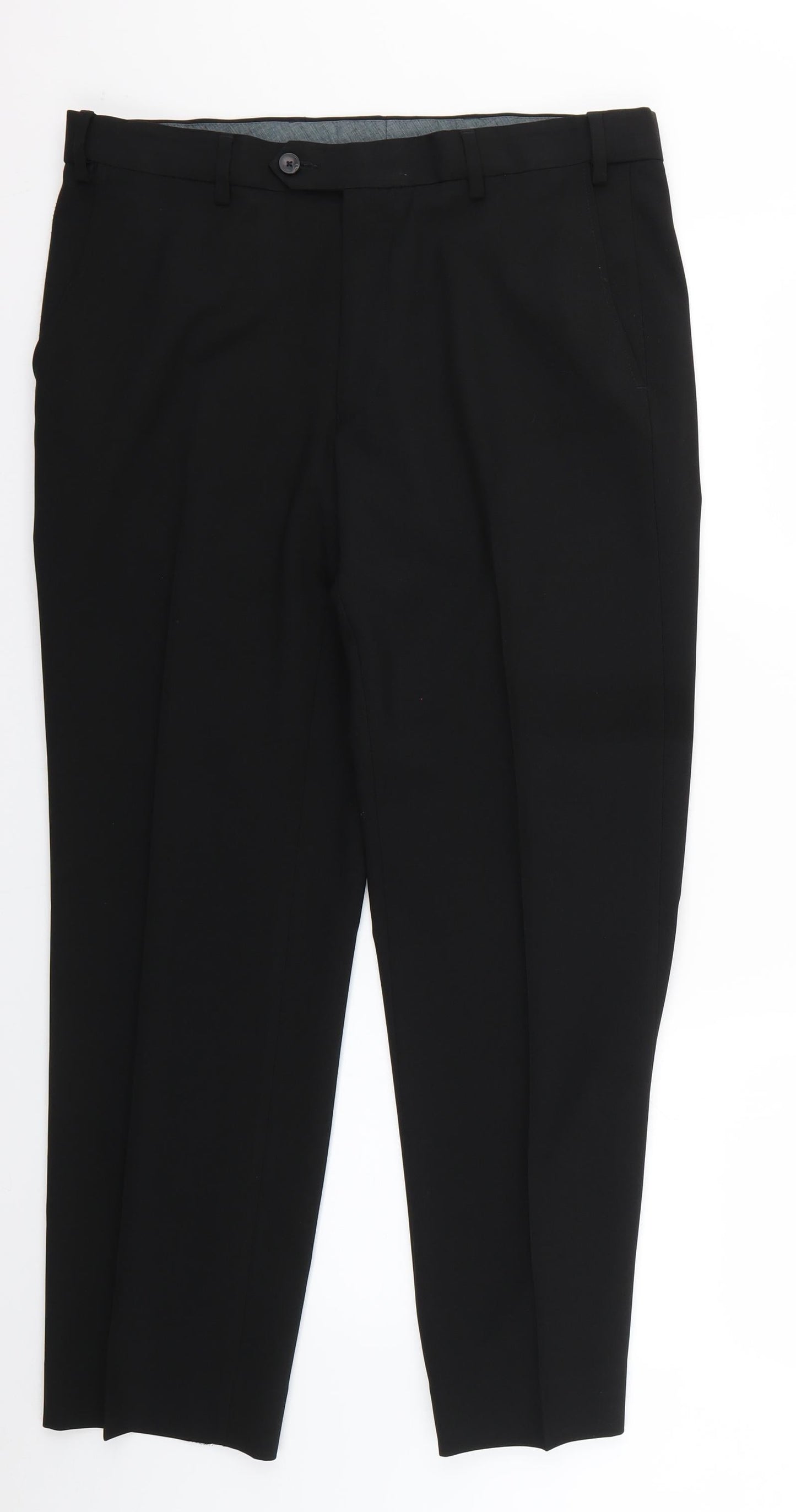 Marks & Spencer Mens Black   Chino Trousers Size 34 in L24 in