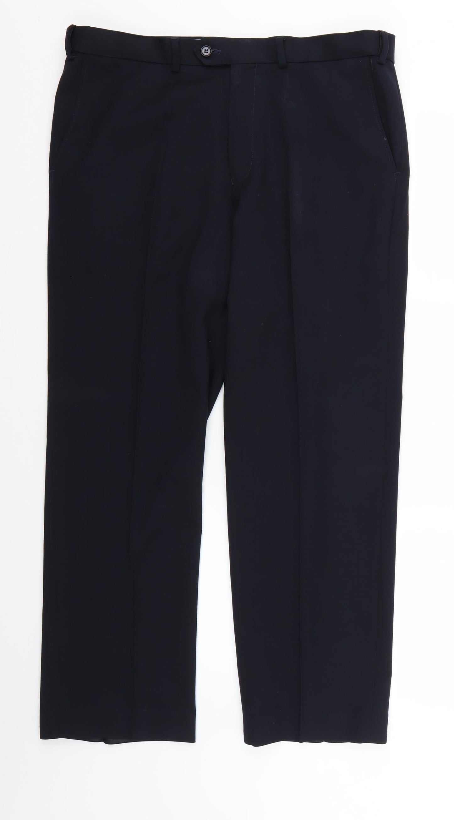 Marks & Spencer Mens Blue   Carrot Trousers Size 34 L28 in