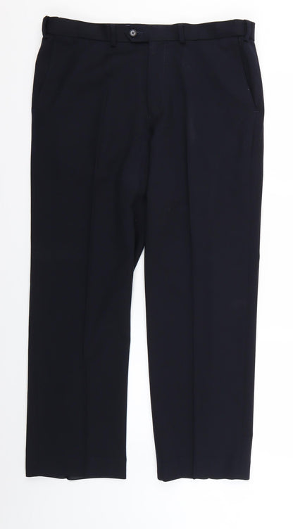 Marks & Spencer Mens Blue   Carrot Trousers Size 34 L28 in