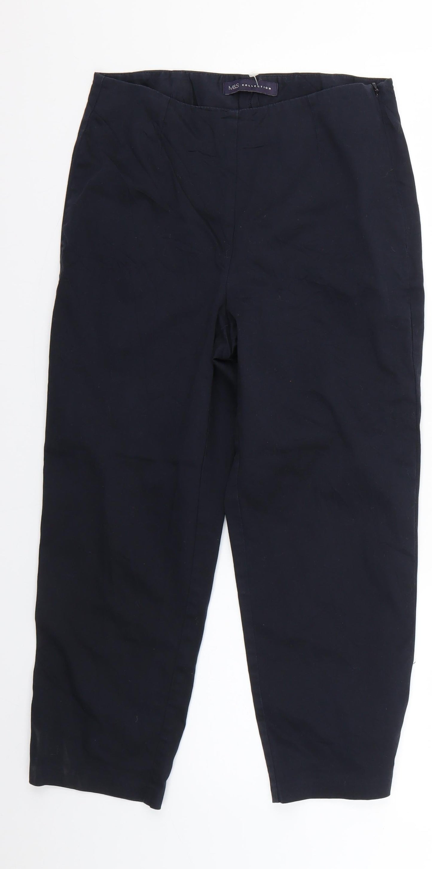 Womens UK Size  Marks and Spencer Regular Fit Chino Black Trousers