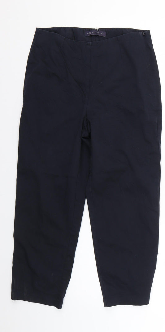 Womens UK Size  Marks and Spencer Regular Fit Chino Black Trousers