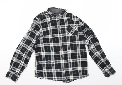 Mens UK Size M Brave Soul Grey  Button-Up Long Sleeve Casual Shirt