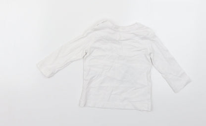 George Baby White Geometric  Pullover T-Shirt Size 6-9 Months