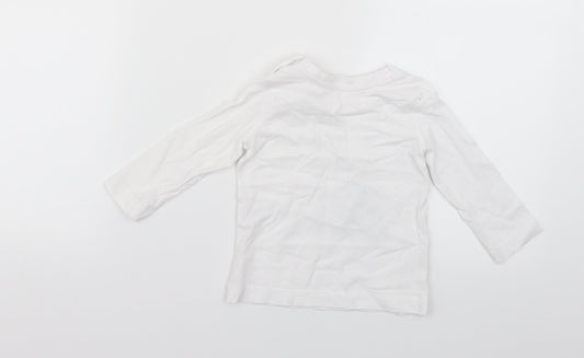 George Baby White Geometric  Pullover T-Shirt Size 6-9 Months
