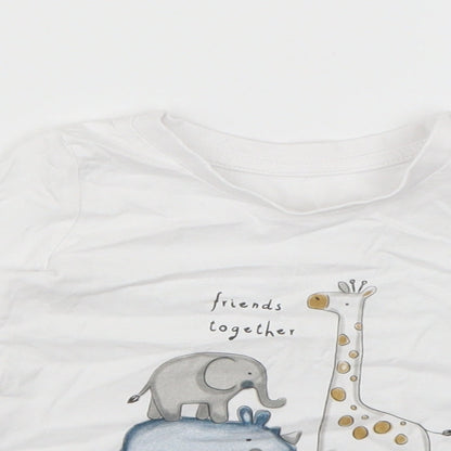 George Baby White Geometric  Pullover T-Shirt Size 6-9 Months